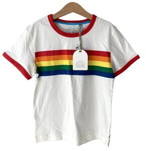 Little Bird NEW Rainbow Stripe Ringer Tee - 10Y